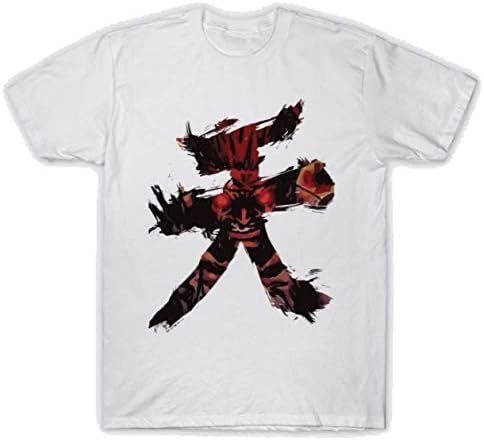 WilmaJMc Men's Akuma Graphic Design Funny Tshirt White