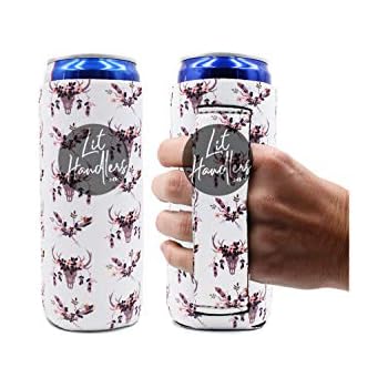  Flamingo Flowers Slim Can Pocketed Handler