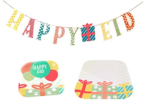 Eid Party Banner and Plates Fun Pack