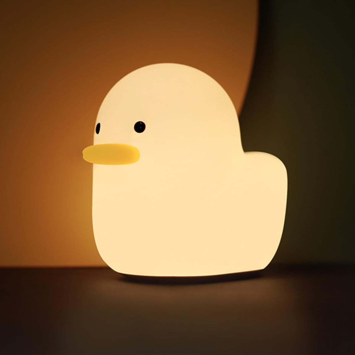 LED Duck Night Light Kids, Cute Duck Night Lamp Baby Silicone USB Rechargeable Kid's Night Light Portable Touch Table Lamp for Baby Room Decor, Bedroom, Camping, Gift for Kids