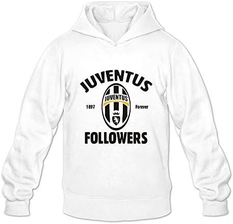 YOGUYA Men's 2016 UEFA Juventus Logo Hoodie Shirt White XXL