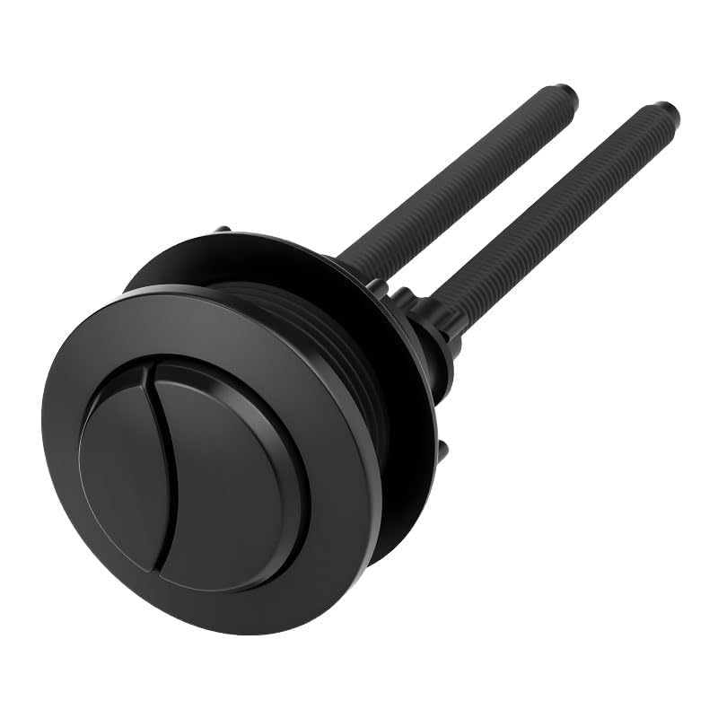 Photo 1 of 1Pcs Small Black Round Toilet Flush Button Replacement Dual Flush Button with Two Rods Easy Installation Durable Bathroom Parts Upgrade Toilet Accessories(Suggest Measuring The Size first before Purch