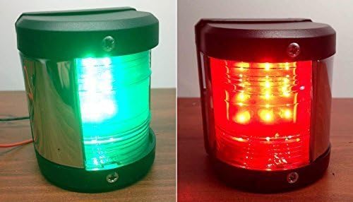 MARINE BOAT GREEN STARBOARD AND RED PORT SIDE LED NAVIGATION LIGHT by TOTAL MARINE