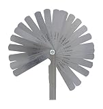 Abn Universal SAE and Metric Master Feeler Gauge 26-Piece Blade Tool for Measuring Gap Width/Thickness