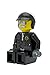 LEGO Movie Bad Cop Kids Minifigure Light Up Alarm Clock | Black/Gray | Plastic | 9.5 inches Tall | LCD Display | boy Girl | Official