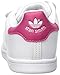 adidas Originals Kids Stan Smith Sneaker, White/White/Bold Pink, 6 US Unisex Toddler