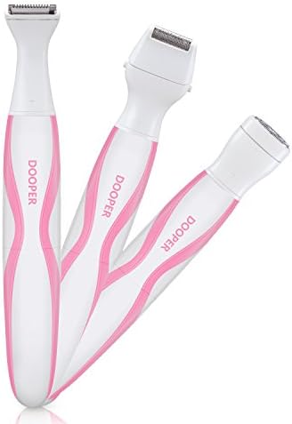 DOOPER 3IN1 Women Shaver, Bikini Trimmer/Flawless Facial Hair Removal/Foil shaver, Electric Bikini Razor, Waterproof Bikini And Body Groomer Kit For face/Bikini Line/Armpits/leg