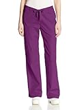 Cherokee Women's Workwear Scrubs Low Rise Draw String Cargo Pant (SIZE 2X-5X), Eggplant, 2X-Large