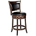 Ball & Cast Swivel Counter Height Barstool 24 Inch Seat Height Cappuccino Set of 1, Black & Cappuccino