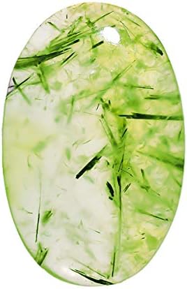 Crafted studio 95.25 Ct. Natural Prehnite Oval Cabochon Gemstone 46X30X8 mm ABS-78