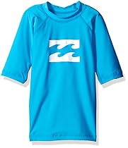 Billabong Little Boys' All Day Wave Performance Fit Short Sleeve Wetshirt, New Blue, 2