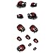 TAFLY Temporary Tattoo 3D Ladybug Waterproof Insects Tattoo Stickers for Kids 5 Sheets