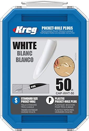 KREG CAP-WHT-50 White Plastic Plugs