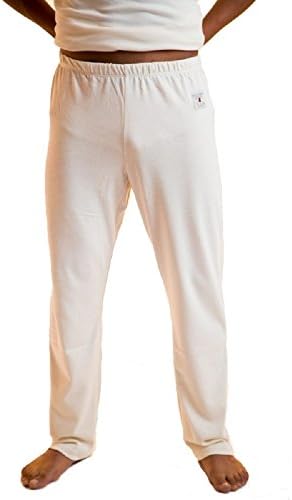 Organic Cotton Colours Mens Pajama Bottoms (Large, White)