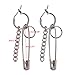 Milue 1Pair Safety Pin Shape Geometry Long Chain Tassel BTS Irregular Earring G-Dragon (B)