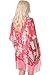 MissShorthair Women's Light Floral Print Chiffon Kimono Cardigan Coverup Blouse Tops (15 Red)