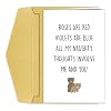 Dirty Valentine's Day Card for Him Her, Naughty Thought Anniversary ...