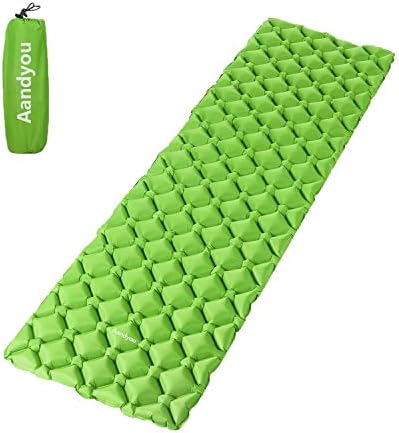 Aandyou Ultralight Sleeping Mat,Camping Mat Inflatable Camping Air Pad Lightweight Roll Mattress Compact Sleeping Pad for Backpacking,Hiking,Tent,Hammock