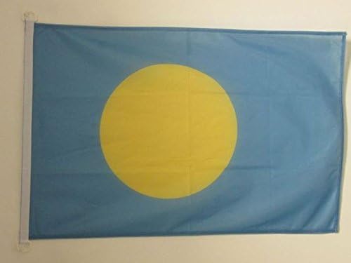 AZ FLAG, Palau Flag, 2x3 Ft, For Outdoor, Palauan Banner Knitted Polyester with Two Plastic Rings, Fade Resistant