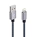 Everdigi 3Pack 10FT Premium Nylon Braided Lightning to USB Cable Compatible with iPhone 7/ 7 Plus/ SE/ 6s/ 6 /6 Plus/ 6s Plus/ 5s/ 5c/ 5/ iPad Air/ Mini/ iPod Nano/ Touch (Black &Blue)