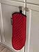 Cuisinart Silicone Oven Mitts, 2pk - Heat Resistant Quilted Oven Gloves to Safely Handle Hot Cookware - Soft Insulated Deep Pockets, Non-Slip Grip and Convenient Hanging Loop - Red Dahlia