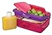 Sistema Slimline Quaddie Lunch Box, Pink