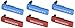 Dickson P246 Red/Blue Replacement Pens (Humidity) (Pack of 6)