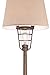 Industrial Floor Lamp with Nightlight Antique LED Edison Bronze Burlap Drum Shade for Living Room Reading Bedroom - Franklin Iron Works
