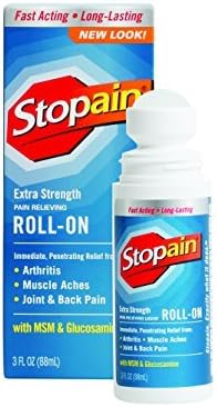 Stopain Extra Strength Pain Relief Roll-On, 3 Ounce - Buy Packs and Save (Pack of 5)