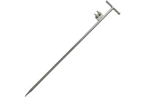 CYANTEKOMS 5/8” Grounding Rod,32" Long Hot Dip Galvanized Ground Rod Per ASTM A153 with Ring Terminal Connector Lugs UL Listed,Great for Electric Fences,Antennas (T-type 5/8’’ x 32’’)