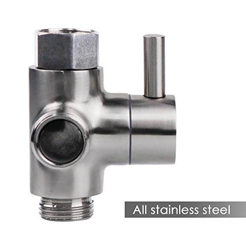 5 Stainless+Diverter+Showerhead+Universal+Replacement