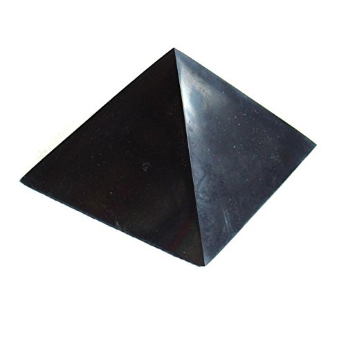 Polished shungite power pyramid from russia - 5 cm (2in…