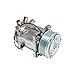 Top Street Performance HC5004C A/C Compressor with Silver Clutch (Chromed Serpentine-Belt Sanden 508 R134A Type)