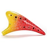 Jesse 12 Hole Alto C Ocarina, Star Grain Flute
