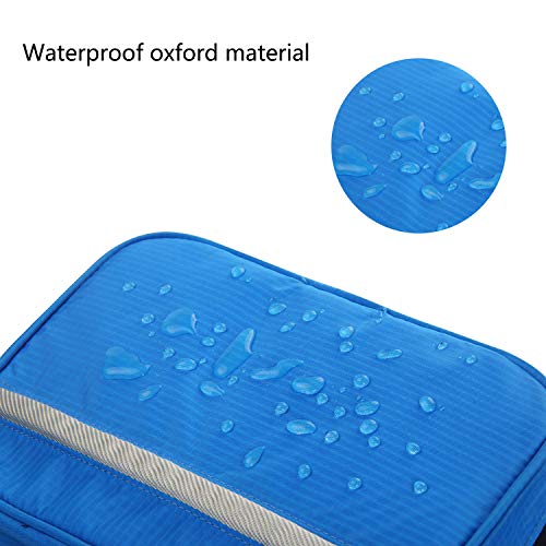 MONSTINA Travel Toiletry Bag Cosmetic Organizers with Hanging Hook Use in Hotel,Bathroom (Toiletry Bag, Blue) 3 MONSTINA Travel Toiletry Bag Cosmetic Organizers with Hanging Hook Use in Hotel,Bathroom (Toiletry Bag, Blue)