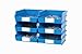 Triton Products 3-235BWS LocBin 8 Piece Wall Storage Unit with 10-7/8 Inch L x 11 Inch W x 5 Inch H Blue Interlocking Poly Bins, 6 CT, Wall Mount Rails 8-3/4 Inch L with Hardware, 2 pk
