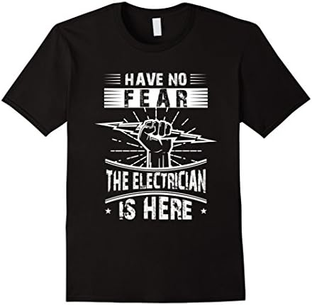 Mens I'm An Electrician, have no fear T-Shirt Large Black
