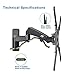 NB North Bayou TV Wall Mount Bracket Full Motion Articulating Swivel for 40 to 50 Inch TV with Gas Spring F450-B