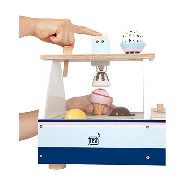small foot Eistheke "fresh" aus Holz, Zubehör für Kinderküche und Kaufmannsladen, ab 3 Jahren, 11815 – Bild 6
