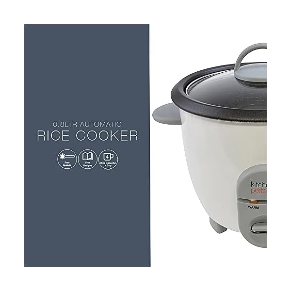 Kitchen-Perfected-Lloytron-Automatic-Non-Stick-Rice-Cooker-350-W-08-Litre Kitchen Perfected 350W 0.8Ltr Automatic Rice Cooker - Non Stick / Removable Rice Bowl / Warm & Cook Indicators…