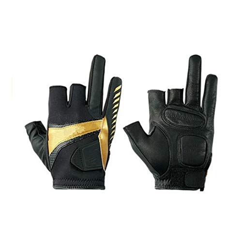 2020 Neue Anti- Rutsch-Angelhandschuhe von höchster Qualität DREI Fünf- Finger-Lederhandschuhe für Outdoor-Sportler - Grün, XL