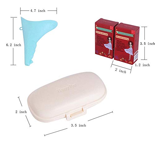 ANTSIR Female Urination Device - Reusable Portable Female Urinal Lets You Pee Standing Up, Medical Grade Silicone Womens Pee Funnel with A Mini Lightweight Box Perfect for Outdoor Activities Orange - Thumbnail 2