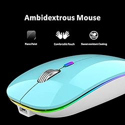 Uiosmuph LED Wireless Silent Mouse, G12 Slim