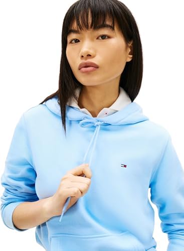 Sweat à Capuche Tjw Reg S Flag Dw0Dw19958 pour Femme, Bleu (Bleu poudré Clair), L