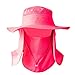 DDYOUTDOOR™ 07-281 Fashion Summer Outdoor Sun Protection Fishing Cap Neck Face Flap Hat Wide Brim (Rose Red)