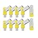 10Pcs USB 2.0 Flash Drive Memory Stick Fold Storage New Design Easy to Carry (4GB, Yellow)