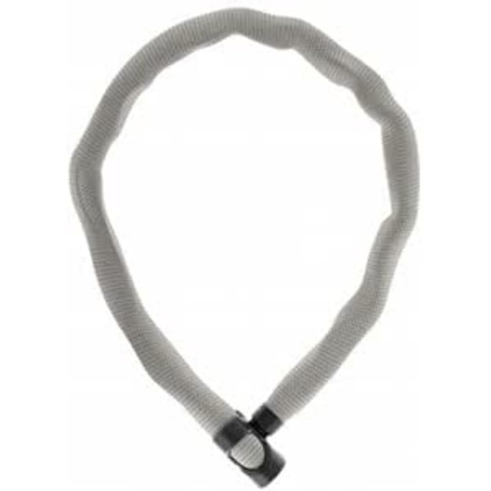 ABUS Chain Lock IVERA Chain 7210 - Bicycle Lock with Highly Flexible IvyTex Synthetic Fibre Casing - ABUS Security Level 8 - 110 cm - Colour: grey