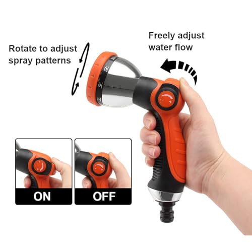 Expandable Garden Hose 45m 150ft Magic Flexible Garden Hose with 10 Upgraded Water Spray Modes, 3 Layers Latex Tangle Free, Garden Hose for Gardening and