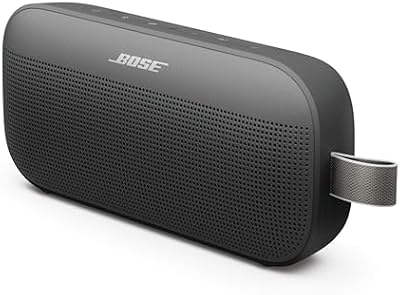 SoundLink Flex SE Tragbarer Bluetooth Lautsprecher (2. Gen.), Tragbarer Outdoor Lautsprecher, wasserdicht & staubdicht, mit naturgetreuem Klang, Ohne Mikrofon, bis zu 12 h Akkulaufzeit, Schwarz