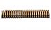 Gold & Black Plastic Costume Bullet Belt Bandolier w/ 96 Bullets
